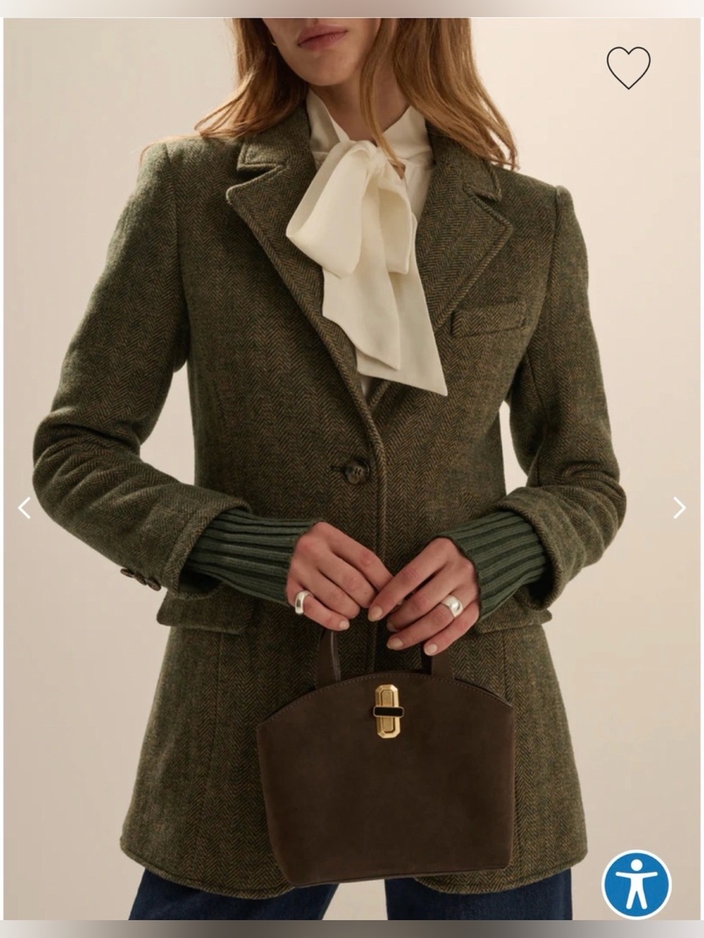 Favorite Daughter City Blazer Yorkshire Herringbone - Business, Tailored, Olive